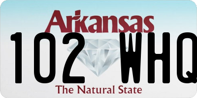 AR license plate 102WHQ