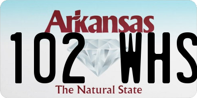 AR license plate 102WHS