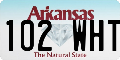 AR license plate 102WHT