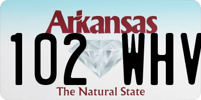 AR license plate 102WHV