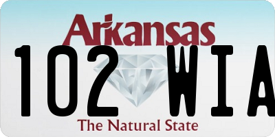 AR license plate 102WIA