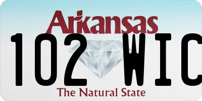 AR license plate 102WIC