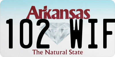 AR license plate 102WIF