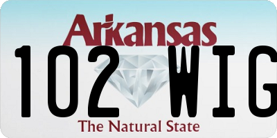 AR license plate 102WIG
