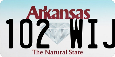 AR license plate 102WIJ