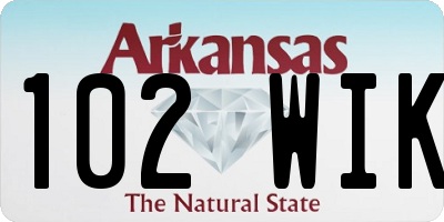 AR license plate 102WIK