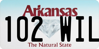 AR license plate 102WIL