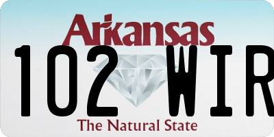 AR license plate 102WIR