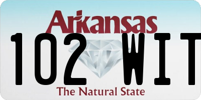 AR license plate 102WIT