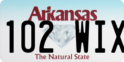 AR license plate 102WIX