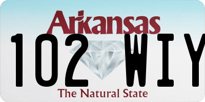 AR license plate 102WIY