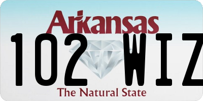 AR license plate 102WIZ