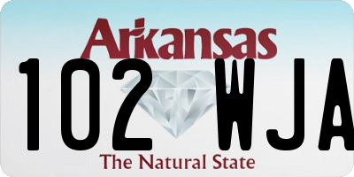 AR license plate 102WJA