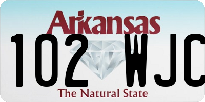 AR license plate 102WJC