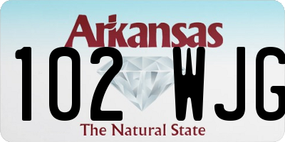 AR license plate 102WJG