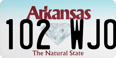 AR license plate 102WJO