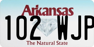 AR license plate 102WJP