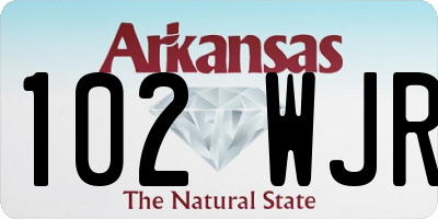 AR license plate 102WJR