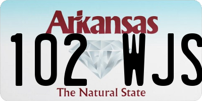 AR license plate 102WJS