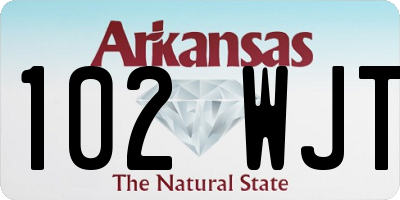 AR license plate 102WJT