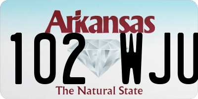 AR license plate 102WJU