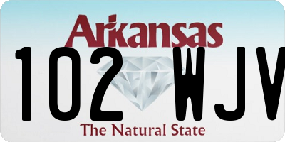 AR license plate 102WJV