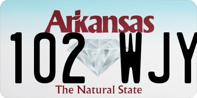 AR license plate 102WJY