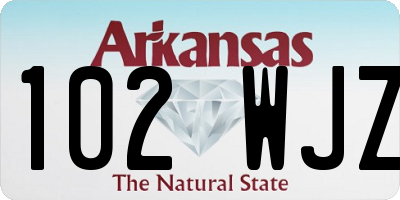 AR license plate 102WJZ
