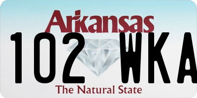AR license plate 102WKA