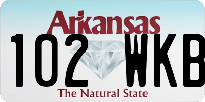 AR license plate 102WKB