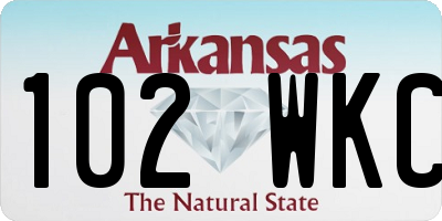 AR license plate 102WKC