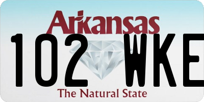 AR license plate 102WKE