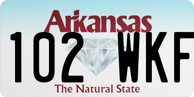 AR license plate 102WKF