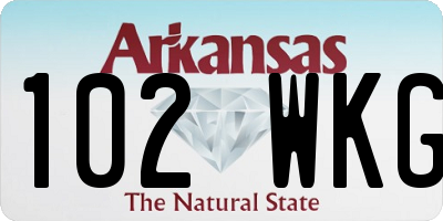 AR license plate 102WKG