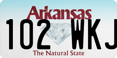 AR license plate 102WKJ