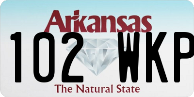 AR license plate 102WKP