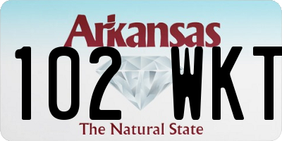 AR license plate 102WKT