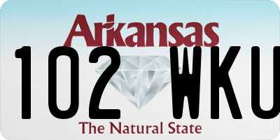AR license plate 102WKU