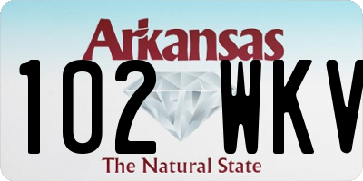 AR license plate 102WKV