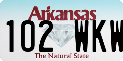 AR license plate 102WKW