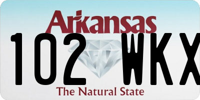AR license plate 102WKX