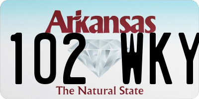 AR license plate 102WKY