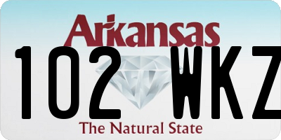 AR license plate 102WKZ
