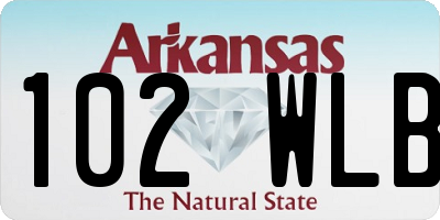 AR license plate 102WLB