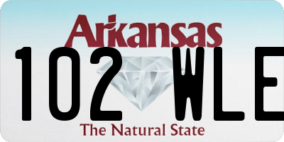 AR license plate 102WLE