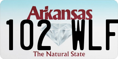 AR license plate 102WLF