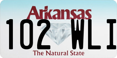 AR license plate 102WLI