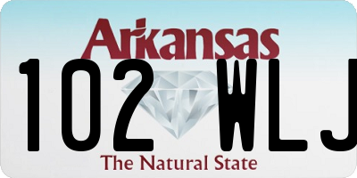 AR license plate 102WLJ