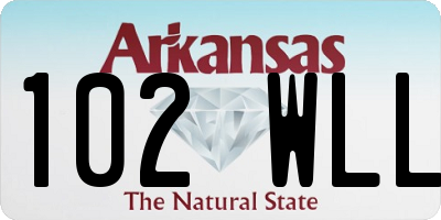 AR license plate 102WLL