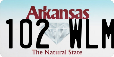 AR license plate 102WLM